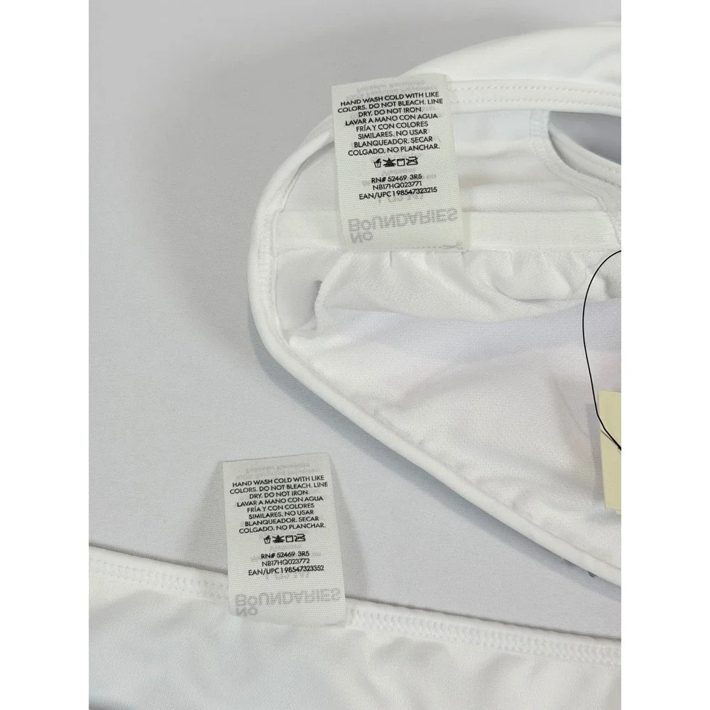 No Boundaries White Rhinestone Mesh Bikini‎ Set Large 12-14 NWT NB17HQ023771